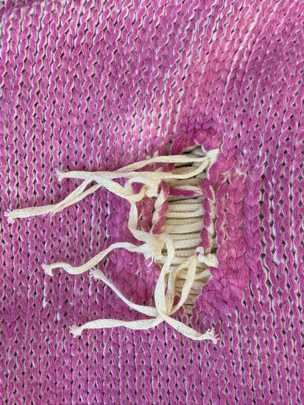 R13 NWOT Pink Jumbo Distressed Cardigan XS - Picture 4 of 16